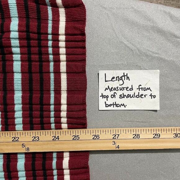 Lane Bryant Sweater Plus Size 22 24 Preppy Striped Stretch Ribbed Knit Y2K Retro - Picture 11 of 11